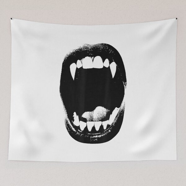 Item preview, Punk Vintage 90s Fang Vampire Bite Spooky Halloween Graphic  designed and sold by Suzu Comena.