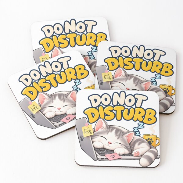 Item preview, Do Not Disturb Funny Sleeping Cat Laptop designed and sold by Nicha Studio.