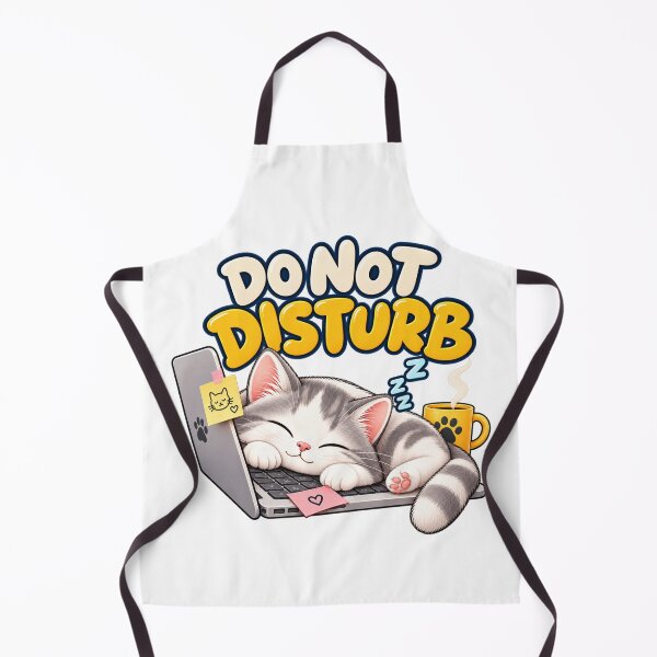Item preview, Do Not Disturb Funny Sleeping Cat Laptop designed and sold by Nicha Studio.