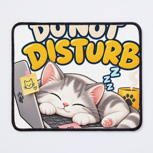 Item preview, Do Not Disturb Funny Sleeping Cat Laptop designed and sold by Nicha Studio.