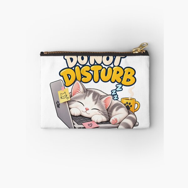 Item preview, Do Not Disturb Funny Sleeping Cat Laptop designed and sold by Nicha Studio.
