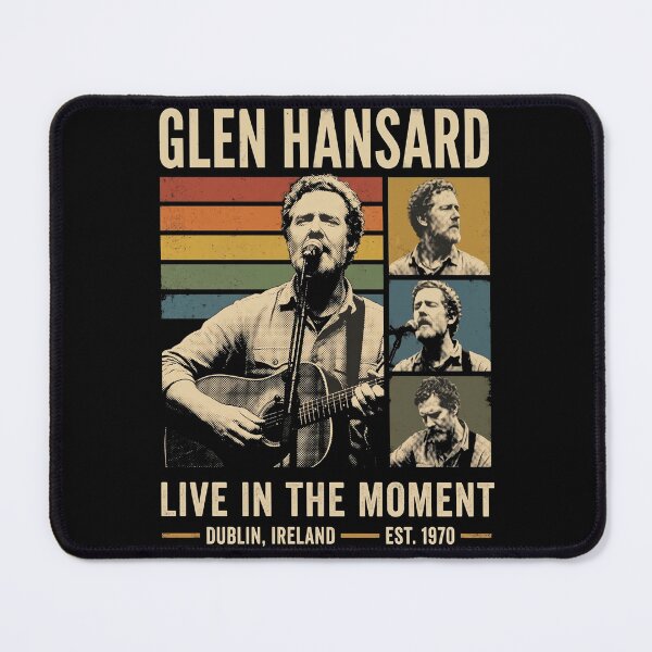 Item preview, Glen Hansard Retro Vintage Folk Rock Collage Art designed and sold by MOONE FLOWER.