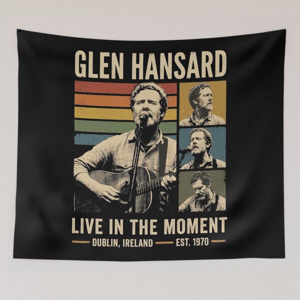 Item preview,  Glen Hansard Retro Vintage Folk Rock Collage Art designed and sold by MOONE FLOWER.