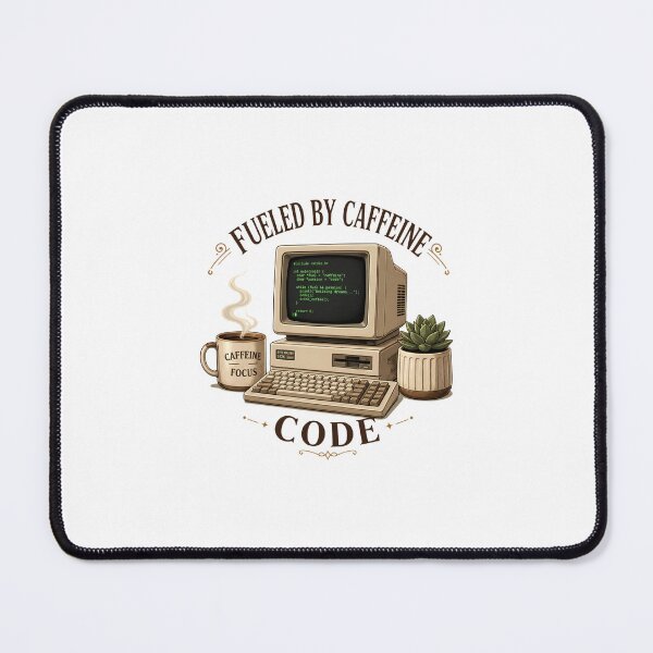 Item preview, Fueled By Caffeine And Code Retro Computer IT Aesthetic designed and sold by Créative touche .