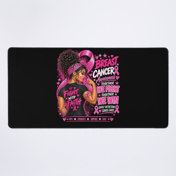 Item preview, Women Black African American Breast Cancer Pink Ribbon Girl designed and sold by leevekaArt.