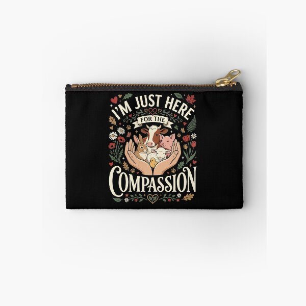 Item preview, I’m Just Here For The Compassion– Funny Vegan Plant Based Food Lover  designed and sold by AmeliaShirts.