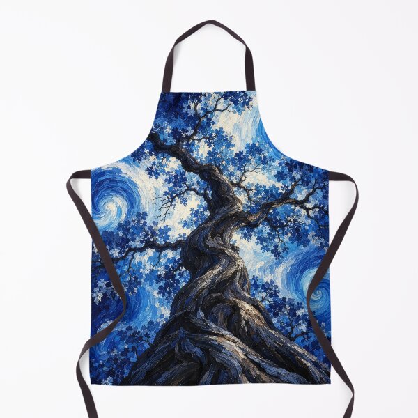 Item preview, Twisted Tree Beneath a Starry Blue Sky designed and sold by elarisstudio.