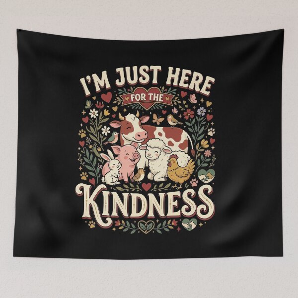 Item preview, I’m Just Here For The Kindness– Funny Vegan Plant Based Food Lover  designed and sold by AmeliaShirts.