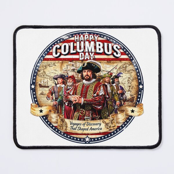 Item preview, Happy Columbus Day – Voyages of Discovery Vintage Art designed and sold by Nela-&-Lena.