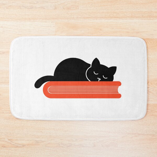Item preview, Cute Black Cat Reading Book Bookworm Art designed and sold by Ikochane.