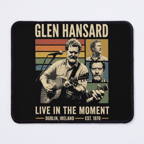 Item preview, Glen Hansard Retro Vintage Folk Rock Collage Art designed and sold by MOONE FLOWER.