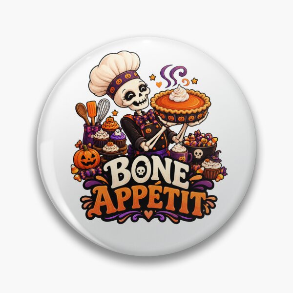 Artikelvorschau, Halloween-Shirt mit Skelett-Kochmotiv „Bone Appetite“ – Lustiges Design zum Backen von Kürbiskuchen entworfen und verkauft von Pixanova.