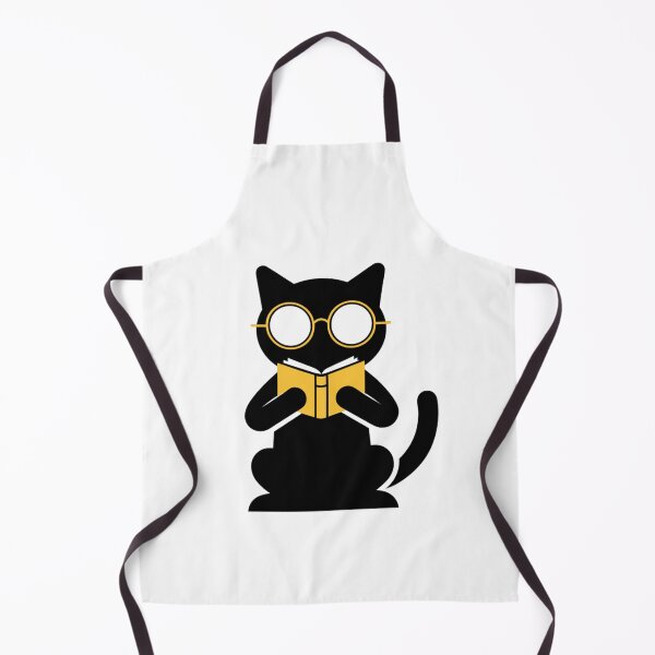Item preview, Literary Black Cat Reading Book Minimal Art designed and sold by Ikochane.