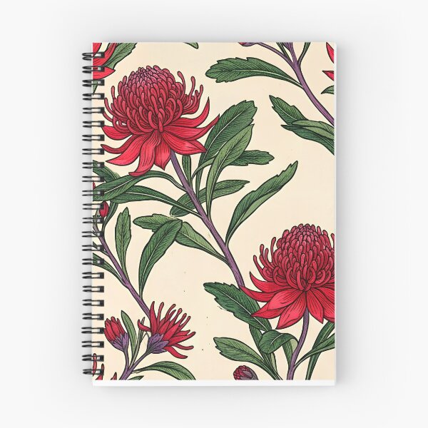 Item preview, Vintage Australian Red Waratah Botanical Pattern designed and sold by Studio BC.