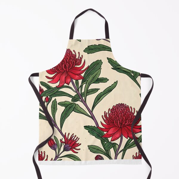 Item preview, Vintage Australian Red Waratah Botanical Pattern designed and sold by Studio BC.