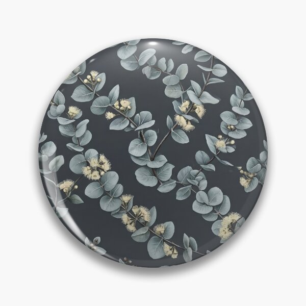 Item preview, Silver Dollar Eucalyptus Garland Dark Botanical Pattern designed and sold by Studio BC.
