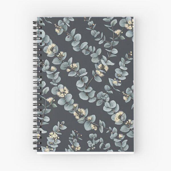 Item preview, Silver Dollar Eucalyptus Garland Dark Botanical Pattern designed and sold by Studio BC.