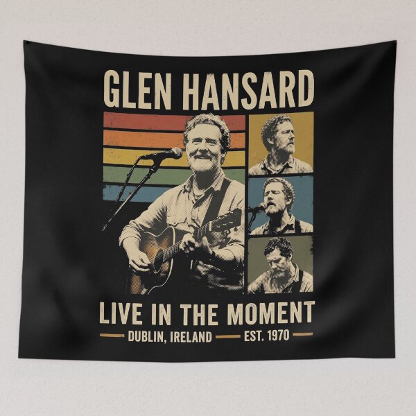 Item preview, Glen Hansard Retro Vintage Folk Rock Collage Art designed and sold by MOONE FLOWER.