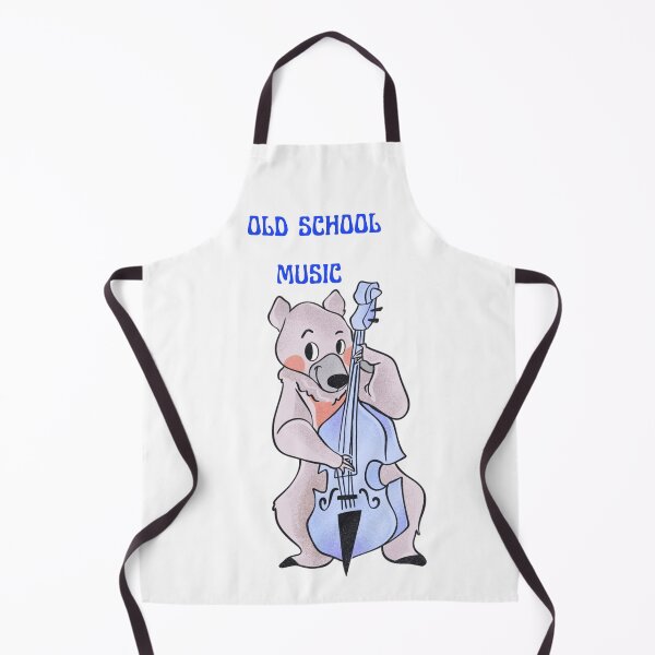 Item preview, old school music cute bear playing double bass designed and sold by stileepensieri.