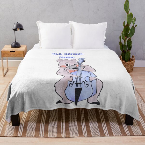 Item preview, old school music cute bear playing double bass designed and sold by stileepensieri.