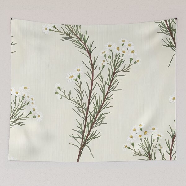 Item preview, Delicate White Waxflower Bush Sprigs Botanical Pattern designed and sold by Studio BC.