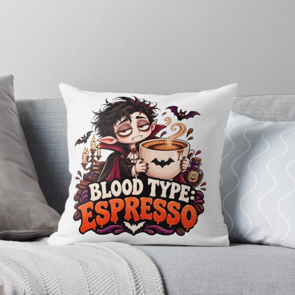 Item preview, Bloody Type Espresso Halloween Vampire Coffee Shirt – Funny Spooky Coffee Lover Design designed and sold by Pixanova.