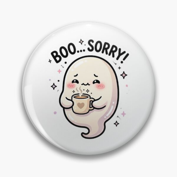 Item preview, Cute Ghost Boo Sorry Halloween Sticker designed and sold by Cerys-GS.