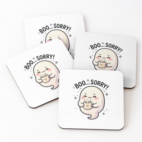 Item preview, Cute Ghost Boo Sorry Halloween Sticker designed and sold by Cerys-GS.