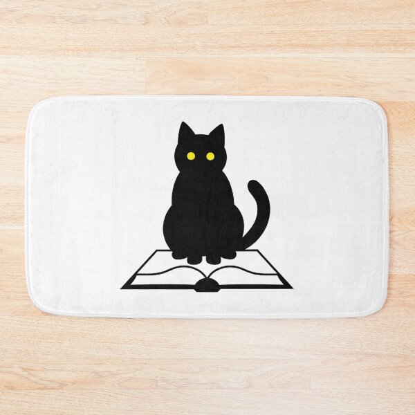Item preview, Black Cat Reading Book Lover Minimalist Art designed and sold by Ikochane.