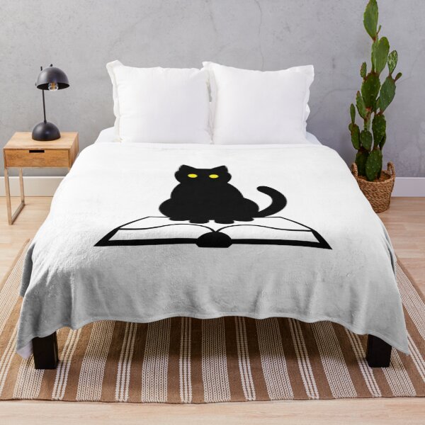 Item preview, Black Cat Reading Book Lover Minimalist Art designed and sold by Ikochane.