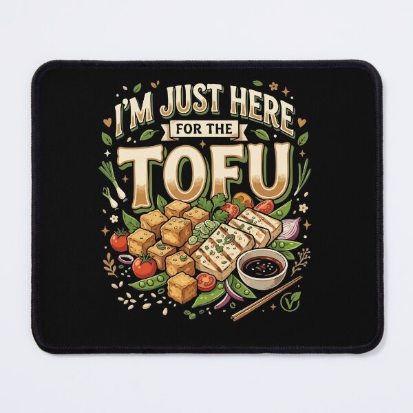 Item preview, Funny Vegan I’m Just Here For The Tofu Gift For Vegan Food Lovers designed and sold by AmeliaShirts.