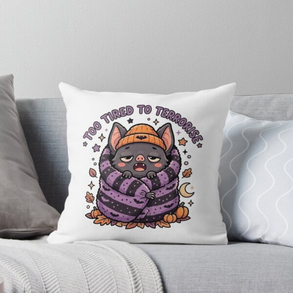 Item preview, Cute Bat Too Tired To Terrorise Halloween Sticker designed and sold by Cerys-GS.