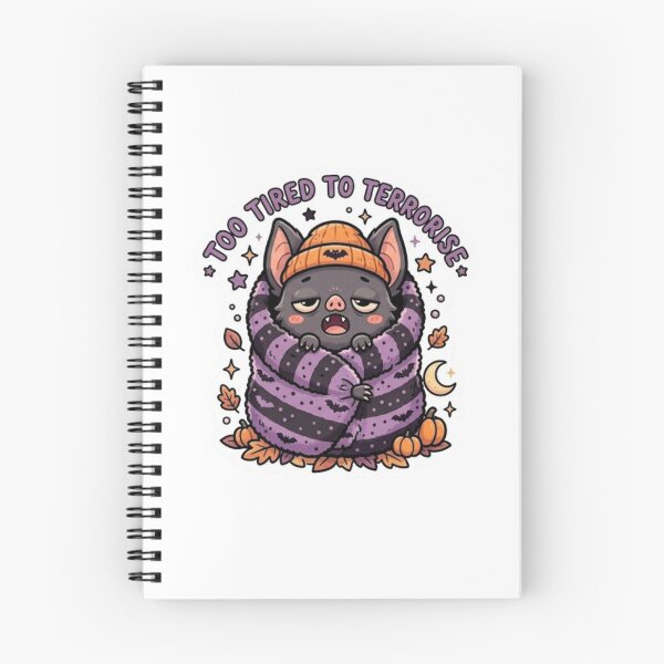 Item preview, Cute Bat Too Tired To Terrorise Halloween Sticker designed and sold by Cerys-GS.