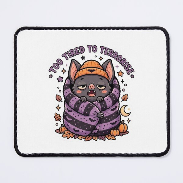 Item preview, Cute Bat Too Tired To Terrorise Halloween Sticker designed and sold by Cerys-GS.