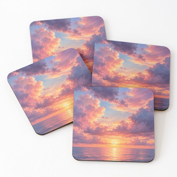 Item preview, Pastel Sunset Over the Ocean designed and sold by elarisstudio.