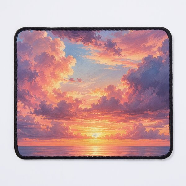 Item preview, Pastel Sunset Over the Ocean designed and sold by elarisstudio.