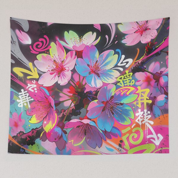 Item preview, Neon Sakura – Japanese Street Graffiti designed and sold by RH Design Lab.