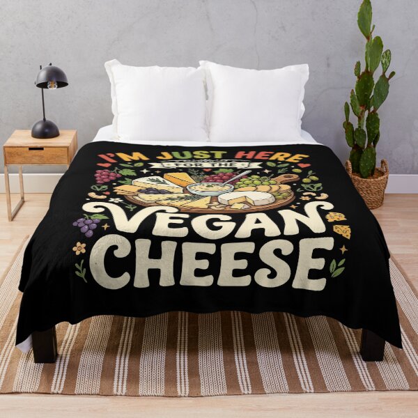 Item preview,  I’m Just Here For The Vegan Cheese– Funny Vegan Plant Based Food Lover  designed and sold by AmeliaShirts.
