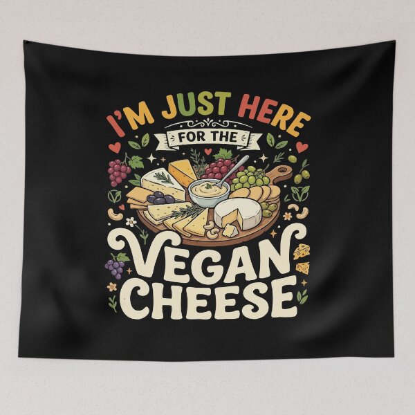Item preview,  I’m Just Here For The Vegan Cheese– Funny Vegan Plant Based Food Lover  designed and sold by AmeliaShirts.