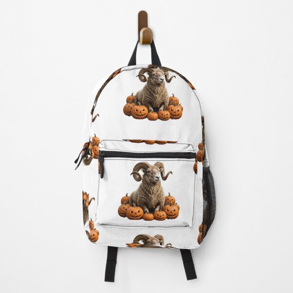 Item preview, Aries Ram Halloween Pumpkin Patch designed and sold by Zodiac Celestial Art.