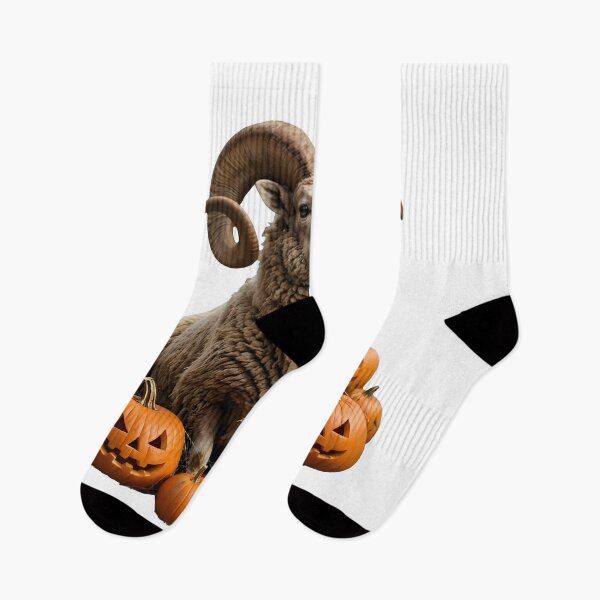 Item preview, Aries Ram Halloween Pumpkin Patch designed and sold by Zodiac Celestial Art.