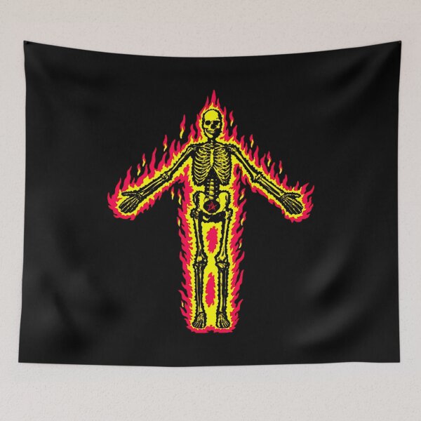 Item preview, Skull Flame Effect Punk Rock Music Group designed and sold by ConnieReyes.