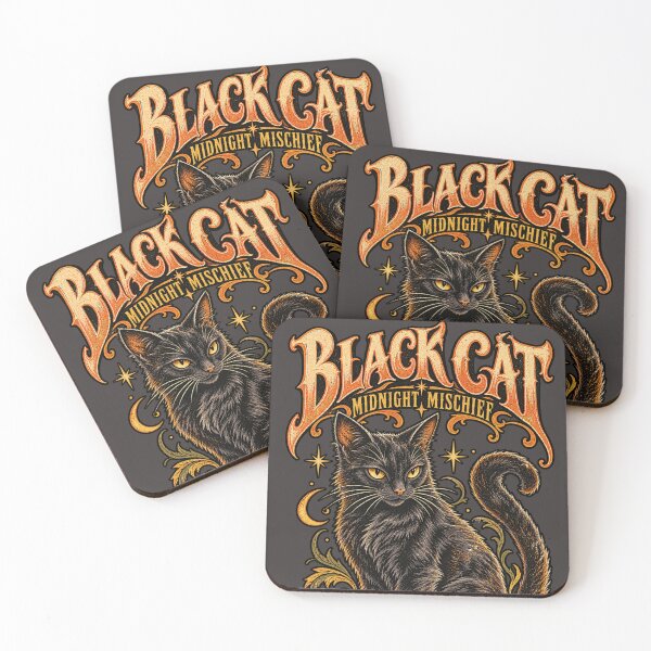 Item preview, BLACK CAT — MIDNIGHT MISCHIEF designed and sold by KrungiT Design .