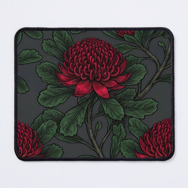 Item preview, Crimson Waratah Dark Academia Botanical Pattern designed and sold by Studio BC.