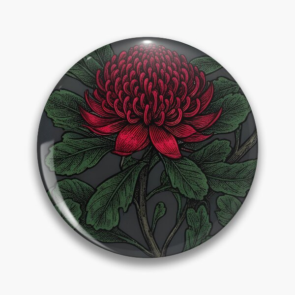 Item preview, Crimson Waratah Dark Academia Botanical Pattern designed and sold by Studio BC.