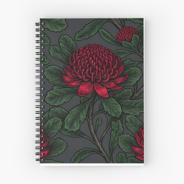 Item preview, Crimson Waratah Dark Academia Botanical Pattern designed and sold by Studio BC.