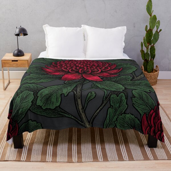 Item preview, Crimson Waratah Dark Academia Botanical Pattern designed and sold by Studio BC.