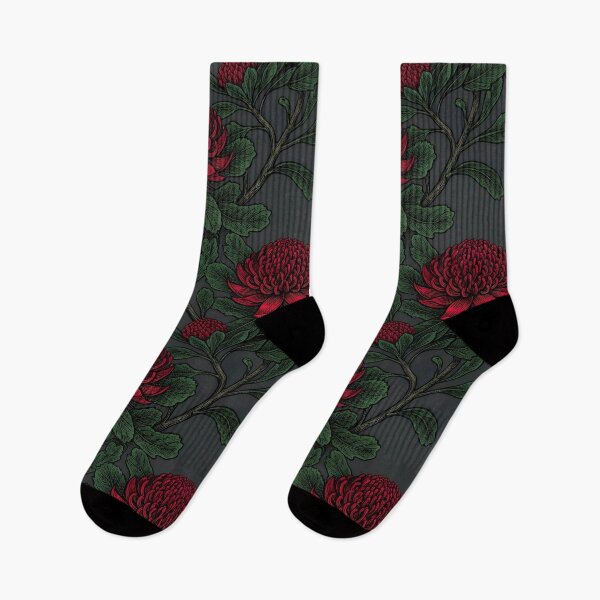 Item preview, Crimson Waratah Dark Academia Botanical Pattern designed and sold by Studio BC.
