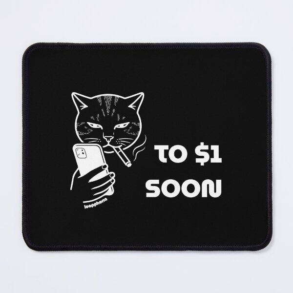 Item preview, To $1 Soon Smoking Cat Crypto Meme Trader Hopium Streetwear designed and sold by loopphoria.