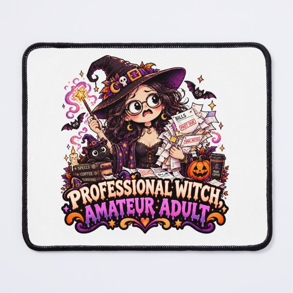 Item preview, Professional Witch Amateur Adult Halloween Shirt – Funny Witch Coffee & Bills Design designed and sold by Pixanova.